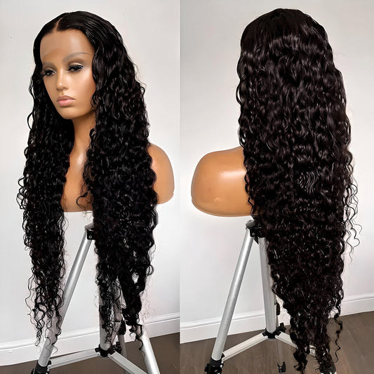 Water Wave Virgin Hair 5x5 Lace Front Wig